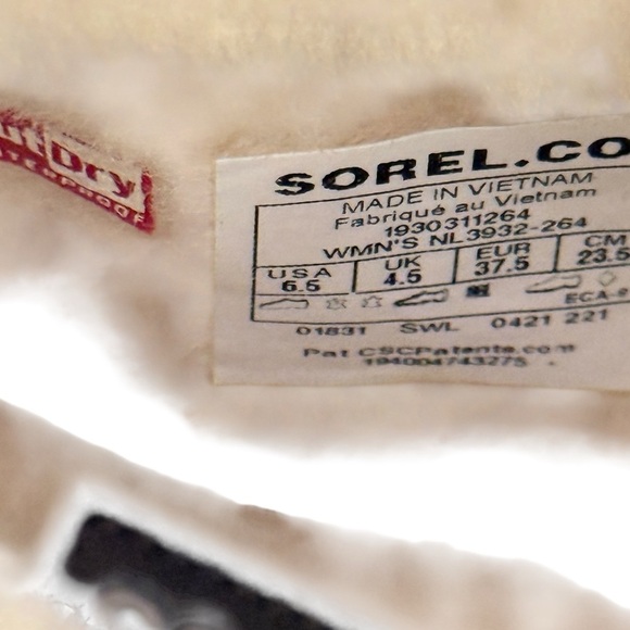 Sorel Tivoli IV Parc Boot Omega Taupe Waterproof Leather Wool Lining Size 6.5 - Picture 10 of 15